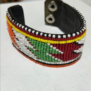 Colorful Beaded Cuff Bracelet
